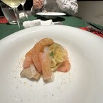 トラットリア ポルコロッソ - 甘エビとイカと蛤のパスタ