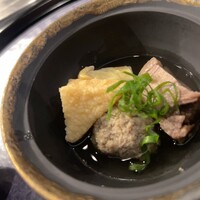 銀座 和牛鉄板焼 USHIGAMI - 厚揚げ、海老しんじょう、つくねの洋風おでん