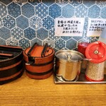 ラーメン猪太 - 卓上調味料