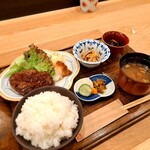 お料理あめゆき - ■鉄板焼きハンバーグ御膳　1,600円