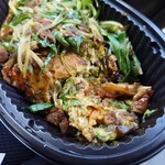 ネギヤキタイガー - 生地にも九条ねぎがたっぷり入り、ねぎ好きにも九条ねぎがたっぷり掛けられていた。