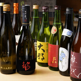 厳選日本酒が楽しめます