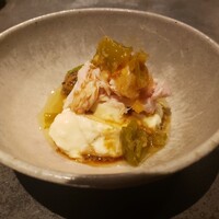 花林糖 - なす、豆腐、ささみ前菜