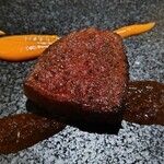 VANKA - 炭火焼き A5佐賀牛イチボと夏野菜の焼き浸し（絶品③）