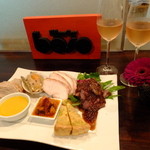 Wine Bar base - 赤いbaseのロゴ作ったそうです♪前菜盛り合わせ2人用：1200円(’14.3月にて)