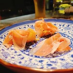 食堂いとめし - プロシュートの下には鱧天