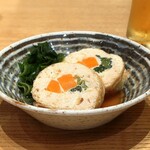 サケトサカナ - とりひき肉と小松菜の篠田巻き