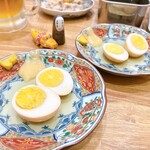 串カツ　ほおかむり - おでんの玉子
※出汁がすごく澄んでて美味しかった◎