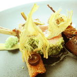 モダンフレンチ 「コラージュ」 - 仔羊の気まぐれ　アーティチョークはバリグールで