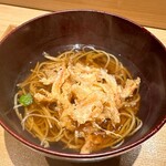 日本橋 蕎ノ字 - 桜海老のかき揚げ　かけ蕎麦