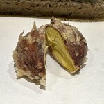 日本橋 蕎ノ字 - 渋皮付き　栗の天ぷら