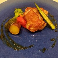 リストランテ ラ ソリア - 根西麓駿河シャモのロースト　ペペロナータ添え（2024.8）