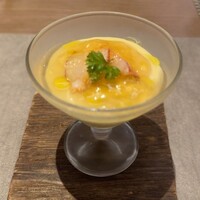 クッチーナ イタリアーナ アメリア - コーンとオマール海老、ジュレにして。暑い夏にピッタリ♡♡