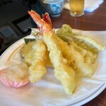 やひろ - 塩とお汁とで頂きます。大根おろしたっぷりついてました。