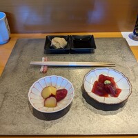 藤鮨 - さつま芋のレモン煮と鮪
