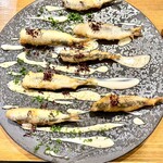 渡辺料理店 - 琵琶湖天然稚鮎のフリット　泳いでる泳いでるｗ