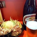 味安 - 瓶ビール＆唐揚げ