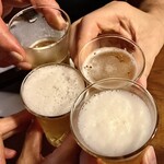 川庄 - 瓶ビールでカンパーイ！