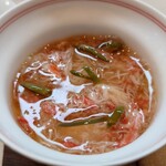 松寿司 たにがわ - 冷製茶碗蒸し（じゅんさいとズワイガニ）