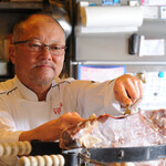 ラ クッチーナ ビバーチェ - シェフ調理風景