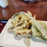 母ちゃんの店 わがや - 舞茸２、アスパラ、大葉