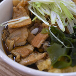 立ち喰いそばうどん 松石 - 辛味肉そば@税込630円、イカ天＠税込180円