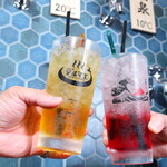 ひねり蛇口ハイ 大衆酒泉テルマエ - ドリンク写真:かんぱいシーン