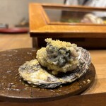 天ぷら もっこす - からすみと岩牡蠣