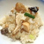 みかみ - 松茸の炊き込みご飯 揚げ魚トッピング