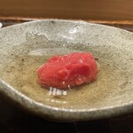 鮨 三心 - ●箸休め　昆布出汁で煮立てたトマトの冷製