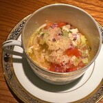 トムクリオーザ - 毛蟹　冷製パスタ　プラム