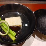 割烹 清風 - お椀（ホワイトコーンのしんじょ）