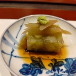 割烹 清風 - ハモと焼きなすのゼリー寄せ