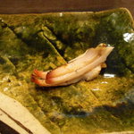 寿司一 - 海松貝の炙り。