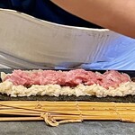 すしやのたい悟 - 今日は大間のマグロ⸜(´˘`❁﻿) ⸝たっぷりの中落ち♡