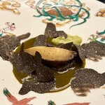 銀座 上瀧 - 2024.8. 唐津産黒鮑の肝ソース黒トリュフ~黒松露牛油肝汁鮑魚~