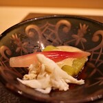 あま木 - ナスと渡り蟹ごま酢和え