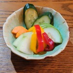かぶと - お新香(パプリカ､冬瓜､人参､胡瓜､メロン)