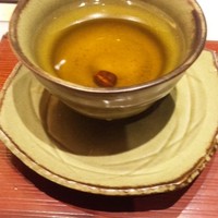 蔓牛 - 温かいお茶は豆入り♪