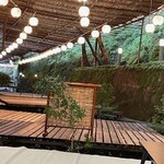 貴船喜らく - 川床　朝雨が少し降りましたが、その後晴れ！