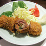 藤吉 - 増田牛コース(6500円)の野菜の肉巻き