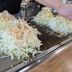 오코노미야키 타치코마 - 오코노미야키 제작 중②