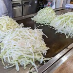 오코노미야키 타치코마 - 오코노미야키 제작 중①