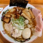 自家製麵 風夏 - チャーシュー鰹だし中華そば＋味玉、大盛り