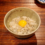 薪鳥新神戸 - 薪そぼろご飯 + うずらの卵