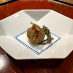 一碗水 - 秋刀魚の肉団子　ツルムラサキ