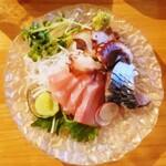 お肴ダイニング 樹楽 - お刺身3種盛合（1,400円）