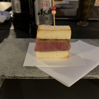 京都牛懐石 稲吉 - フィレのサンドイッチ、柔らかく美味しい！
