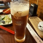 新橋お多幸 - 2杯目の琥珀エビス