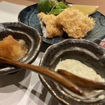 よしみつ - 常連さんが絶対頼むアジフライ。確かにうめーな！